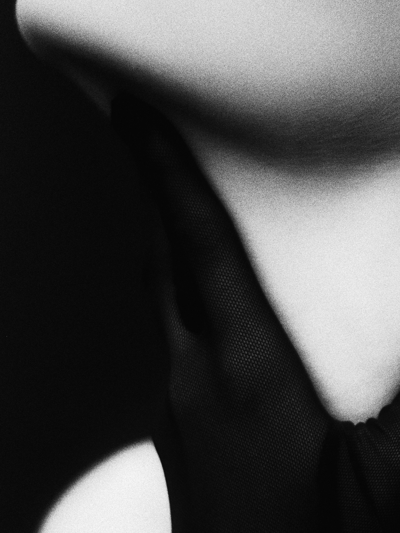 Neck and black fabric detail