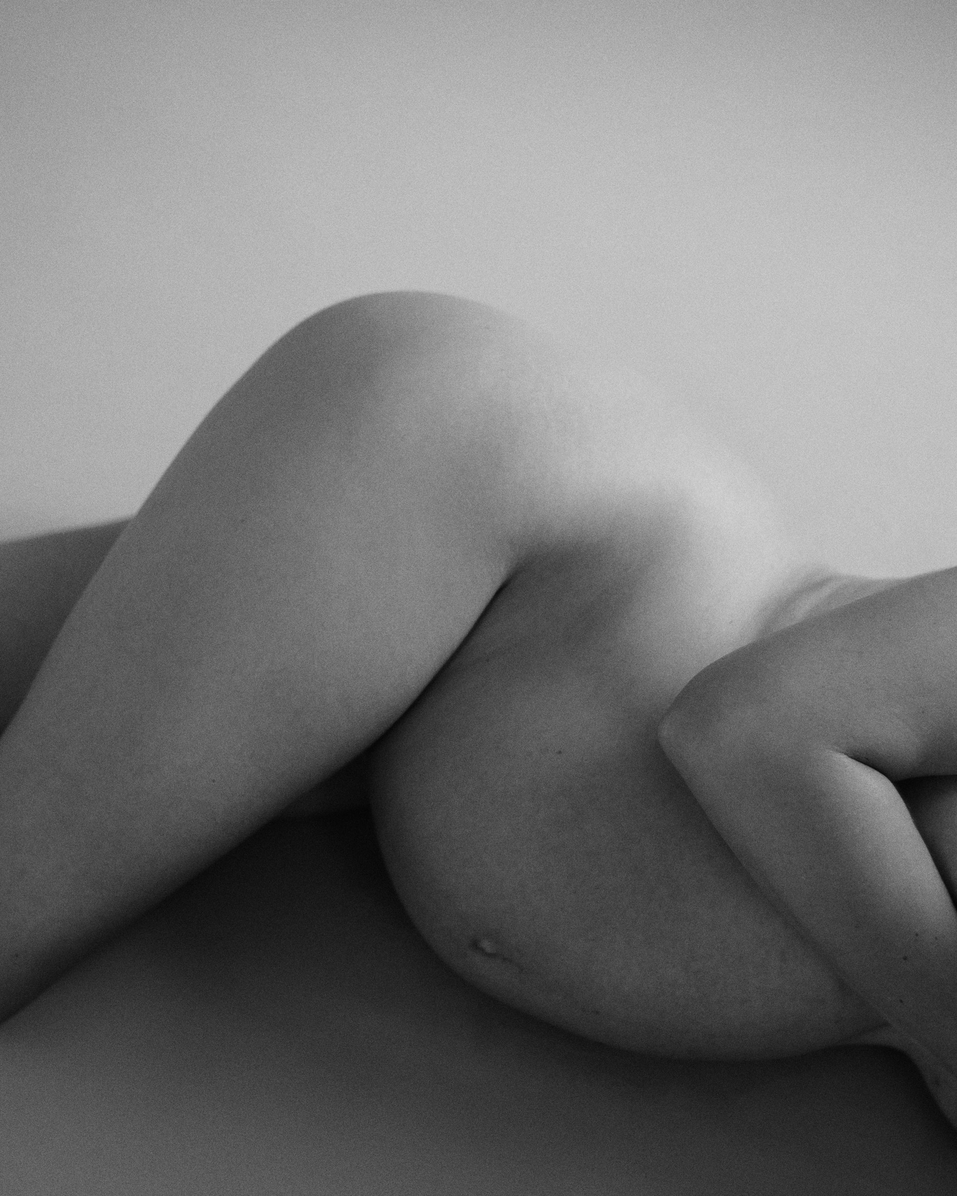 Monochrome abstract figure study