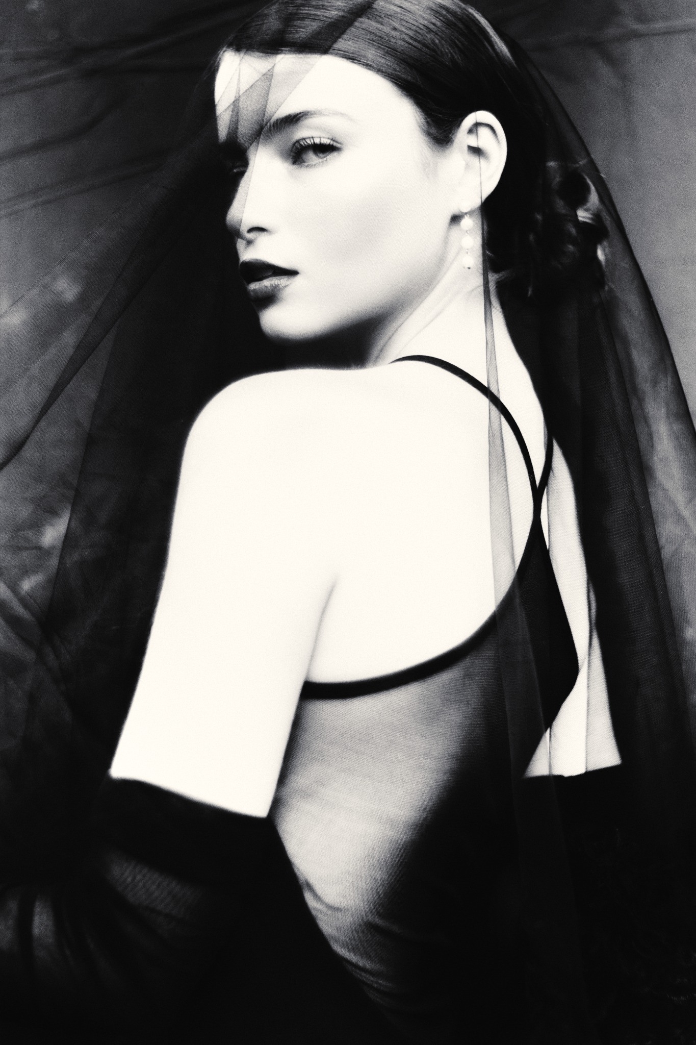 Portrait looking back over a shoulder