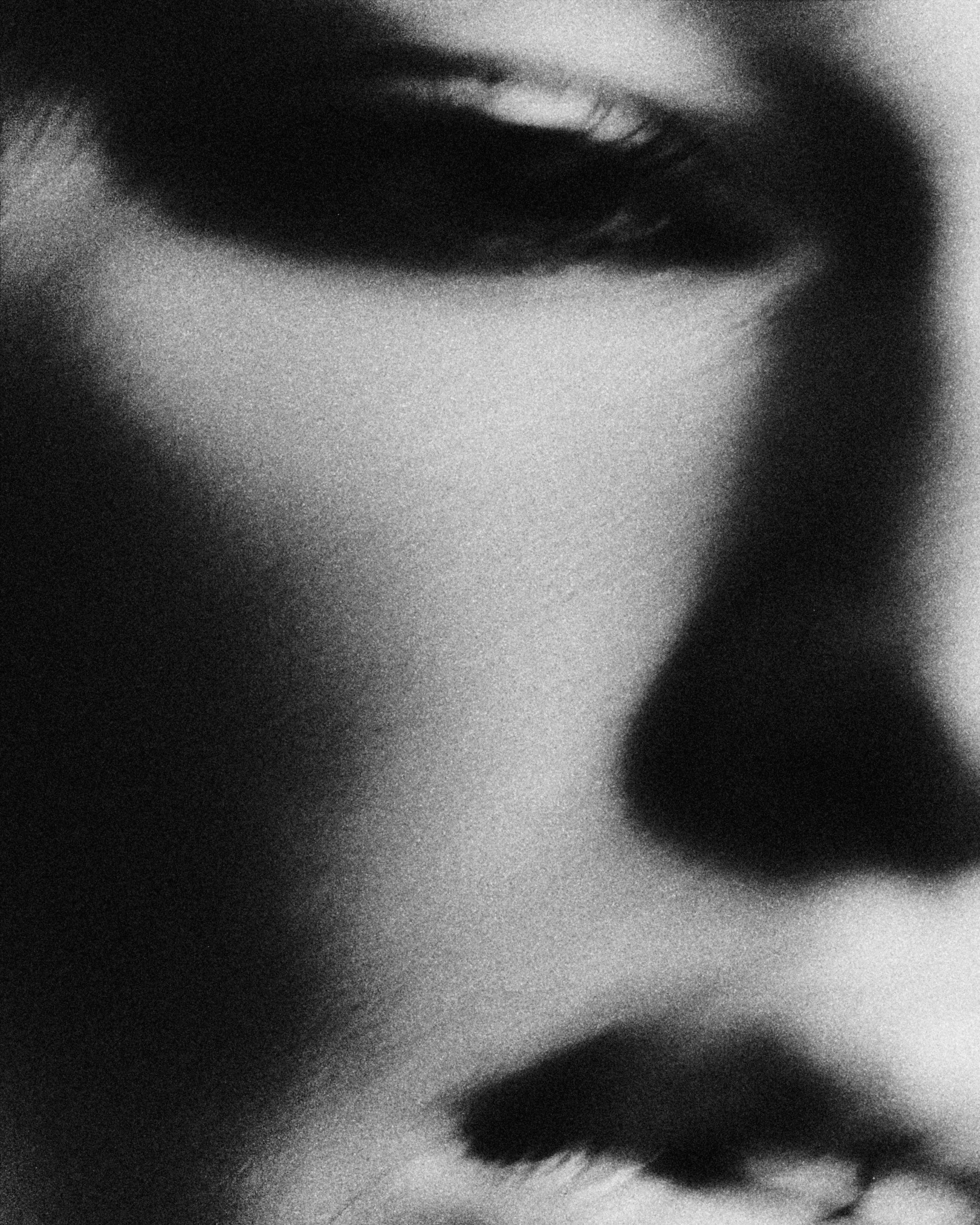 Close portrait detail with dramatic eye makeup